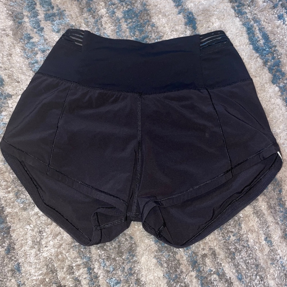 Black high waisted lululemon shorts